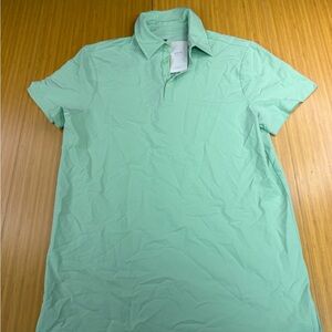 All in Motion Mens Size Small Woven Stretch Polo Shirt Mint